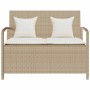 Banco de jardín con almacenaje y cojín beige ratán sintético de , Bancos de jardín - Ref: Foro24-4104215, Precio: 221,62 €, D...