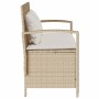 Banco de jardín con almacenaje y cojín beige ratán sintético de , Bancos de jardín - Ref: Foro24-4104215, Precio: 221,62 €, D...