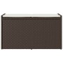 Banco de almacenaje con cojín marrón 100 cm ratán sintético de , Bancos de jardín - Ref: Foro24-4104061, Precio: 135,99 €, De...