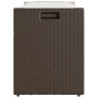 Banco de almacenaje con cojín marrón 100 cm ratán sintético de , Bancos de jardín - Ref: Foro24-4104061, Precio: 135,99 €, De...