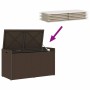Banco de almacenaje con cojín marrón 100 cm ratán sintético de , Bancos de jardín - Ref: Foro24-4104061, Precio: 135,99 €, De...