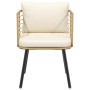 Sillón de jardín con cojines ratán sintético natural de , Sillas de jardín - Ref: Foro24-4108260, Precio: 98,63 €, Descuento: %