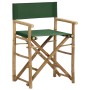 Sillas de director plegables 2 piezas bambú y tela verde de vidaXL, Sillas de jardín - Ref: Foro24-313032, Precio: 91,73 €, D...