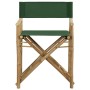 Sillas de director plegables 2 piezas bambú y tela verde de vidaXL, Sillas de jardín - Ref: Foro24-313032, Precio: 91,73 €, D...