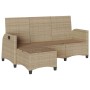 Sofá de jardín reclinable con cojines en forma de L beige de , Sofás de exterior - Ref: Foro24-4108241, Precio: 289,76 €, Des...