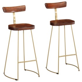 Taburetes de barra 2 uds 49x43x103 cm madera maciza de mango de , Taburetes de cocina - Ref: Foro24-4013518, Precio: 139,54 €...