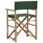 Sillas de director plegables 2 piezas bambú y tela verde de vidaXL, Sillas de jardín - Ref: Foro24-313032, Precio: 91,73 €, D...