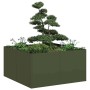 Jardinera de acero laminado en frío verde oliva 80x80x40 cm de , Maceteros y jardineras - Ref: Foro24-860741, Precio: 70,45 €...