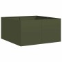 Jardinera de acero laminado en frío verde oliva 80x80x40 cm de , Maceteros y jardineras - Ref: Foro24-860741, Precio: 70,45 €...