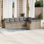 Set de sofás de jardín 9 pzas con cojines ratán sintético beige en Conjuntos de jardín | Comprar online en Foru.es