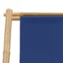 Silla de playa de bambú y lona azul marino de vidaXL, Sillas de jardín - Ref: Foro24-313019, Precio: 53,01 €, Descuento: %
