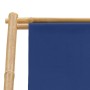 Silla de playa de bambú y lona azul marino de vidaXL, Sillas de jardín - Ref: Foro24-313019, Precio: 55,84 €, Descuento: %