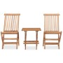 Set de comedor de jardín plegable 3 pzas madera maciza de teca de vidaXL, Conjuntos de jardín - Ref: Foro24-315455, Precio: 1...