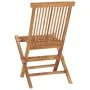 Set de comedor de jardín plegable 3 pzas madera maciza de teca de vidaXL, Conjuntos de jardín - Ref: Foro24-315455, Precio: 1...