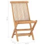 Set de comedor de jardín plegable 3 pzas madera maciza de teca de vidaXL, Conjuntos de jardín - Ref: Foro24-315455, Precio: 1...