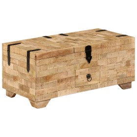 Mesa de centro de madera maciza de mango 80x40x35 cm en Mesas de centro | Comprar online en Foru.es
