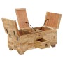 Mesa de centro de madera maciza de mango 80x40x35 cm en Mesas de centro | Comprar online en Foru.es