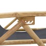 Silla de relax reclinable de bambú y tela gris oscuro de vidaXL, Sillas de jardín - Ref: Foro24-313024, Precio: 74,21 €, Desc...