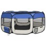 Parque de perros plegable y bolsa transporte azul 145x145x61cm de vidaXL, Casetas y cercados para perros - Ref: Foro24-171016...