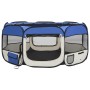Parque de perros plegable y bolsa transporte azul 145x145x61cm de vidaXL, Casetas y cercados para perros - Ref: Foro24-171016...
