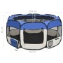 Parque de perros plegable y bolsa transporte azul 145x145x61cm de vidaXL, Casetas y cercados para perros - Ref: Foro24-171016...