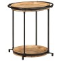 Mesa auxiliar madera maciza de mango Ø55x60 cm de , Mesas auxiliares - Ref: Foro24-4013511, Precio: 88,81 €, Descuento: %
