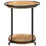 Mesa auxiliar madera maciza de mango Ø55x60 cm de , Mesas auxiliares - Ref: Foro24-4013511, Precio: 88,81 €, Descuento: %
