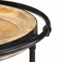Mesa auxiliar madera maciza de mango Ø55x60 cm de , Mesas auxiliares - Ref: Foro24-4013511, Precio: 88,81 €, Descuento: %