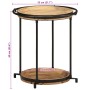 Mesa auxiliar madera maciza de mango Ø55x60 cm de , Mesas auxiliares - Ref: Foro24-4013511, Precio: 88,81 €, Descuento: %