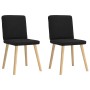 Sillas de comedor 2 unidades tela negro de , Sillas de comedor - Ref: Foro24-4101199, Precio: 103,21 €, Descuento: %
