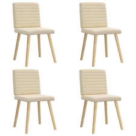 Sillas de comedor 4 unidades tela color crema de , Sillas de comedor - Ref: Foro24-3315281, Precio: 200,81 €, Descuento: %