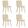 Sillas de comedor 4 unidades tela color crema de , Sillas de comedor - Ref: Foro24-3315281, Precio: 200,81 €, Descuento: %
