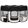 Parque de perros plegable y bolsa transporte negro 145x145x61cm de vidaXL, Casetas y cercados para perros - Ref: Foro24-17100...