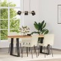Sillas de comedor 4 unidades terciopelo crema de , Sillas de comedor - Ref: Foro24-3315295, Precio: 166,36 €, Descuento: %
