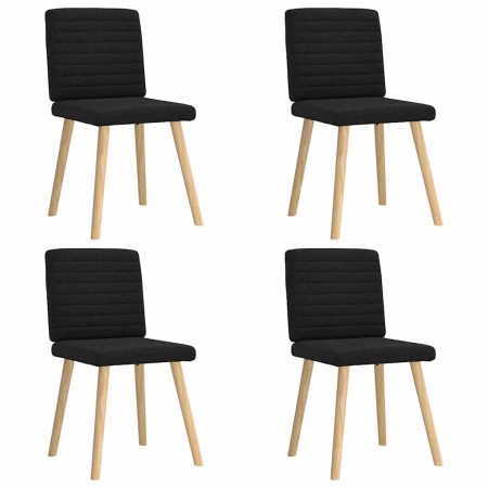 Sillas de comedor 4 unidades tela negras de , Sillas de comedor - Ref: Foro24-3315276, Precio: 200,81 €, Descuento: %