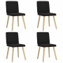 Sillas de comedor 4 unidades tela negras de , Sillas de comedor - Ref: Foro24-3315276, Precio: 200,81 €, Descuento: %