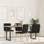 Sillas de comedor 4 unidades tela negras de , Sillas de comedor - Ref: Foro24-3315276, Precio: 200,81 €, Descuento: %