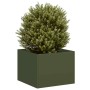 Jardinera acero verde oliva 40x40x30 cm de , Maceteros y jardineras - Ref: Foro24-860797, Precio: 43,16 €, Descuento: %