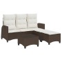 Set de sofás de jardín en forma de L con cojines 3 pzas marrón de , Conjuntos de jardín - Ref: Foro24-3328639, Precio: 376,73...