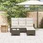 Set de sofás de jardín en forma de L con cojines 3 pzas marrón de , Conjuntos de jardín - Ref: Foro24-3328639, Precio: 376,73...