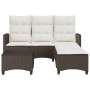 Set de sofás de jardín en forma de L con cojines 3 pzas marrón de , Conjuntos de jardín - Ref: Foro24-3328639, Precio: 376,73...