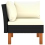 Set muebles de jardín 3 pzas ratán sintético madera eucalipto de vidaXL, Sofás modulares de exterior - Ref: Foro24-315766, Pr...
