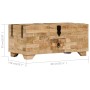 Mesa de centro de madera maciza de mango 80x40x35 cm en Mesas de centro | Comprar online en Foru.es