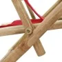 Reclining bamboo and red fabric relaxation chair by vidaXL, Garden chairs - Ref: Foro24-313026, Price: 54,40 €, Discount: %