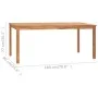 Mesa de comedor de jardín madera maciza de teca 180x90x77 cm de vidaXL, Mesas de jardín - Ref: Foro24-315621, Precio: 278,40 ...