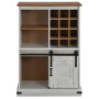 Vinoteca HALDEN con botelleros y puerta corredera blanco pino de , Armarios para vino y licores - Ref: Foro24-4018446, Precio...
