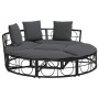 Tumbona cama de jardín sin capota ratán PE negro de , Camas para exteriores - Ref: Foro24-4108236, Precio: 292,25 €, Descuent...