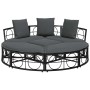 Tumbona cama de jardín sin capota ratán PE negro de , Camas para exteriores - Ref: Foro24-4108236, Precio: 292,25 €, Descuent...