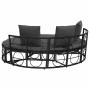 Tumbona cama de jardín sin capota ratán PE negro de , Camas para exteriores - Ref: Foro24-4108236, Precio: 292,25 €, Descuent...