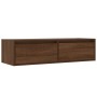 Mueble de TV con luces LED roble marrón 100X35,5x25 cm de , Muebles TV - Ref: Foro24-860244, Precio: 85,55 €, Descuento: %